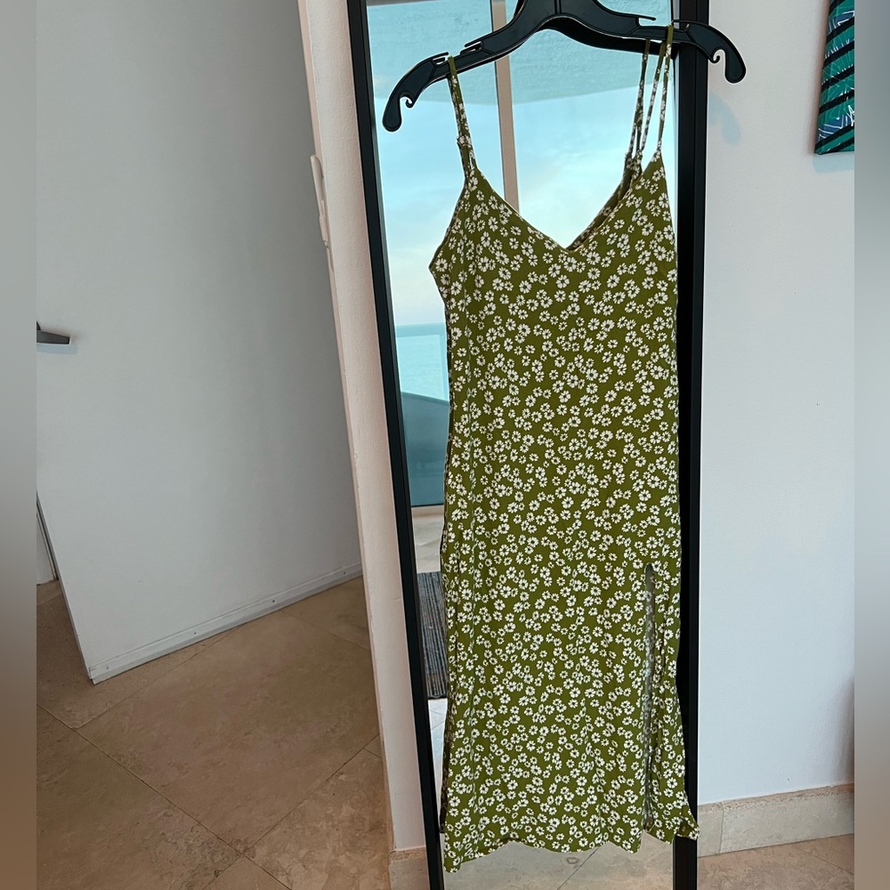 Reformation Green Daisy Crimini Dress - Picture 6 of 6